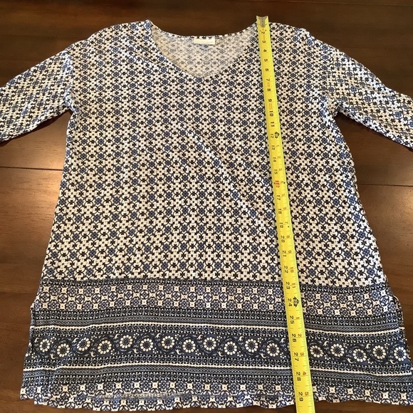 J Jill Love Linen Pullover V-neck Top Size Small - Picture 8 of 10